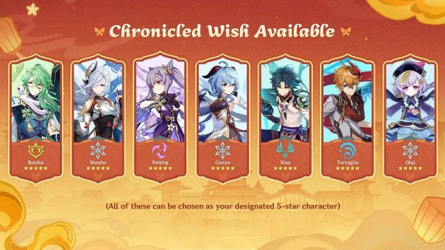 Genshin Impact 5.3 : personnages des souhaits chroniqués et bannières