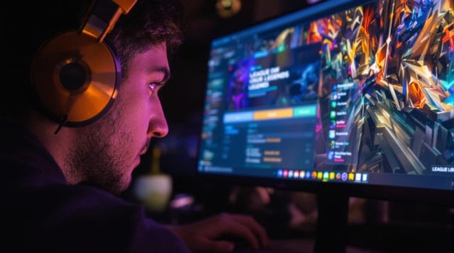 b966ee77-a338-4551-8a18-cb36f6361919_0 Man wearing headphones playing League of Legends