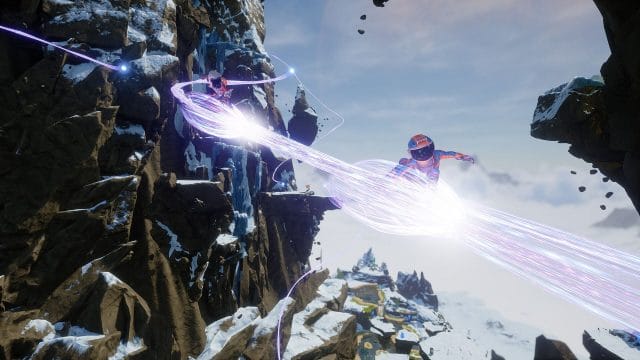 réparations indispensables pour revenge of the savage planet : évitez Combat sci-fi intense sur montagnes enneigées.