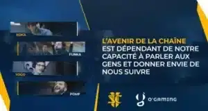 Affiche promotionnelle chaîne O'Gaming, message inspirant.