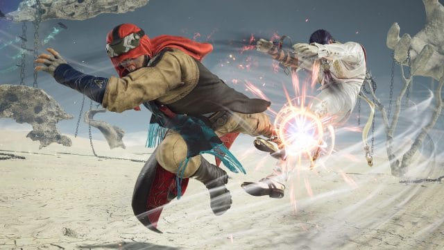 tekken 8 : un duel virtuel avec l'ombre d'un frère Deux personnages combattent dans un jeu vidéo.