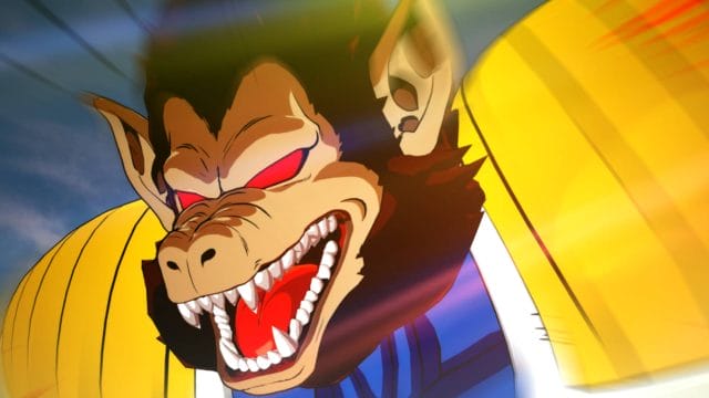 un leak surprenant : le jeu dragon ball le plus Créature féroce anime, yeux rouges, vêtements jaunes.
