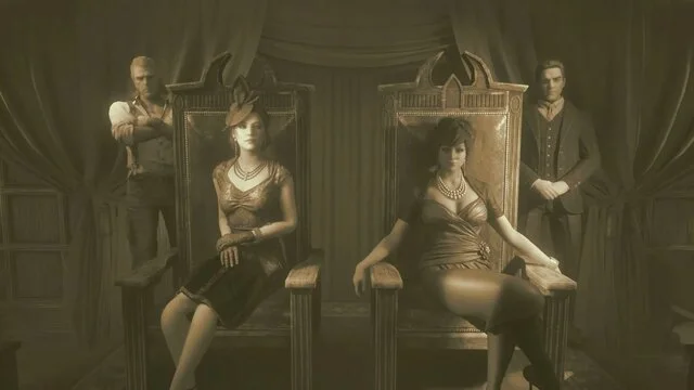 bloodlines 2: solution in chains of lead and gold — Photo vintage de personnes en habits élégants.