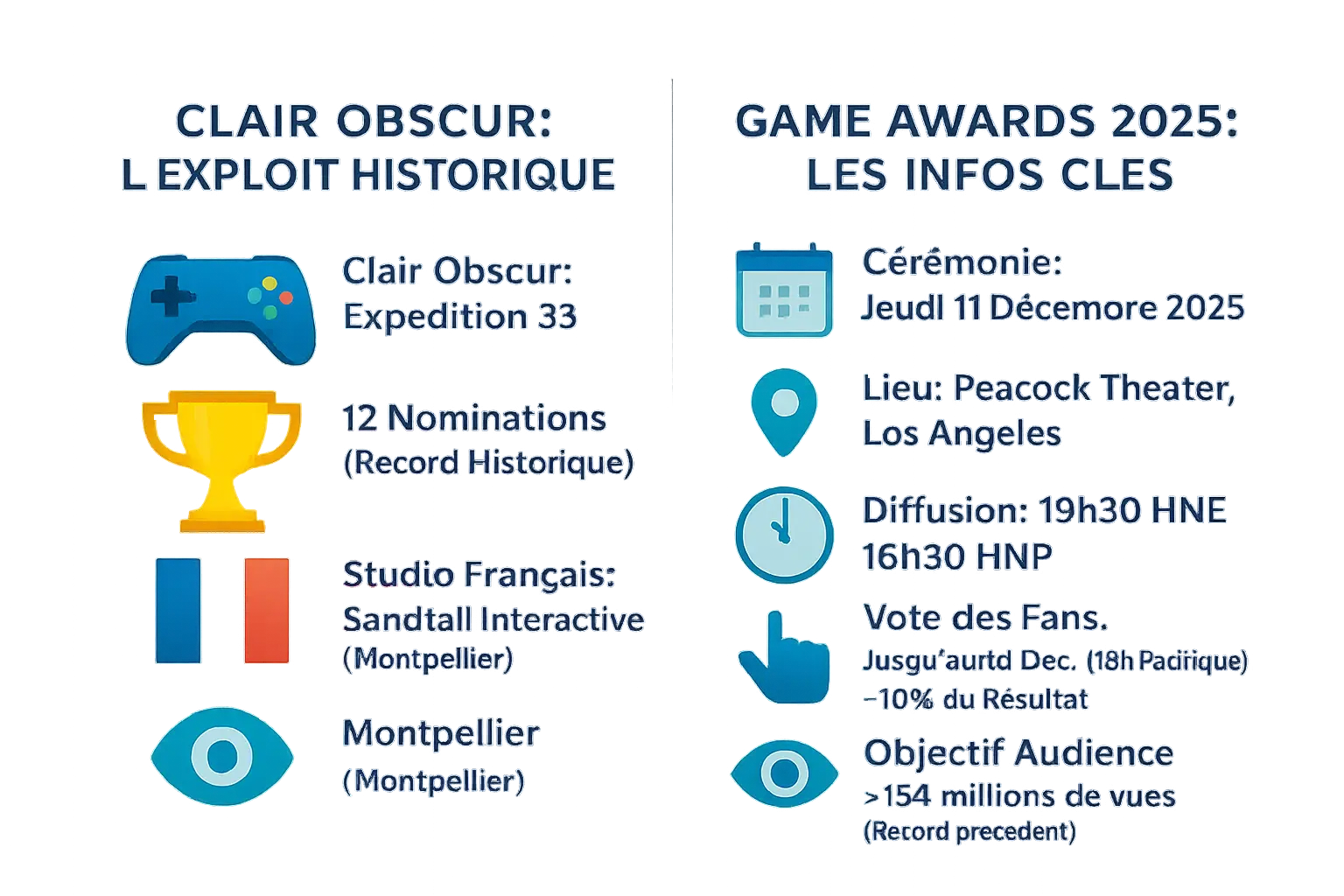 Clair Obscur: Expedition 33 et nominations aux Game Awards 2025