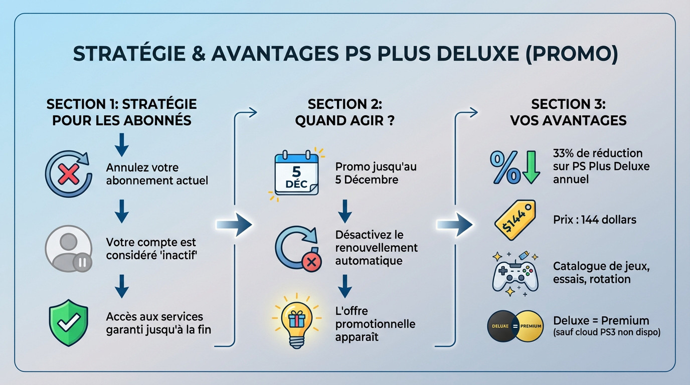 Stratégie d'annulation et avantages de l'abonnement PlayStation Plus Deluxe en promotion