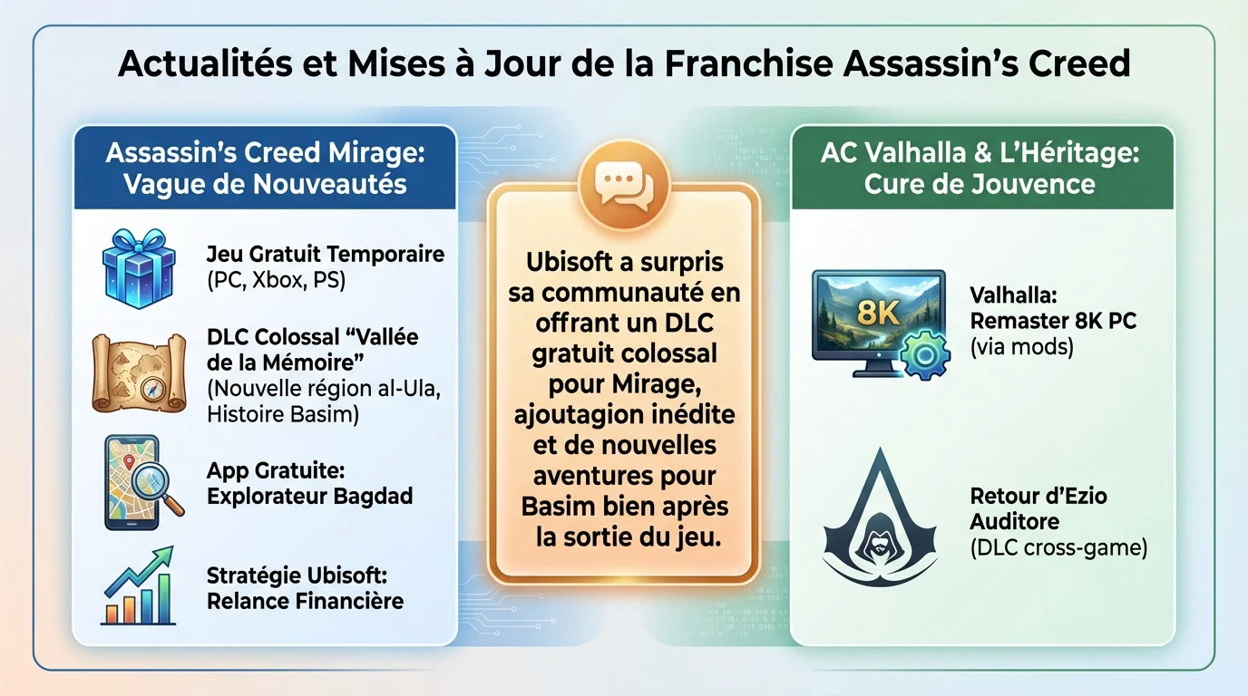 Mise à jour Assassin's Creed Mirage et Valhalla