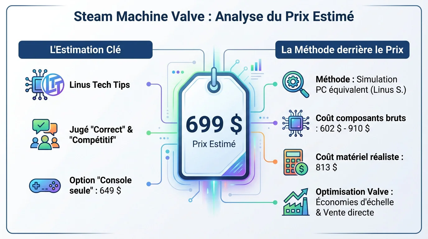 Analyse des coûts et estimation du prix de la Steam Machine Valve