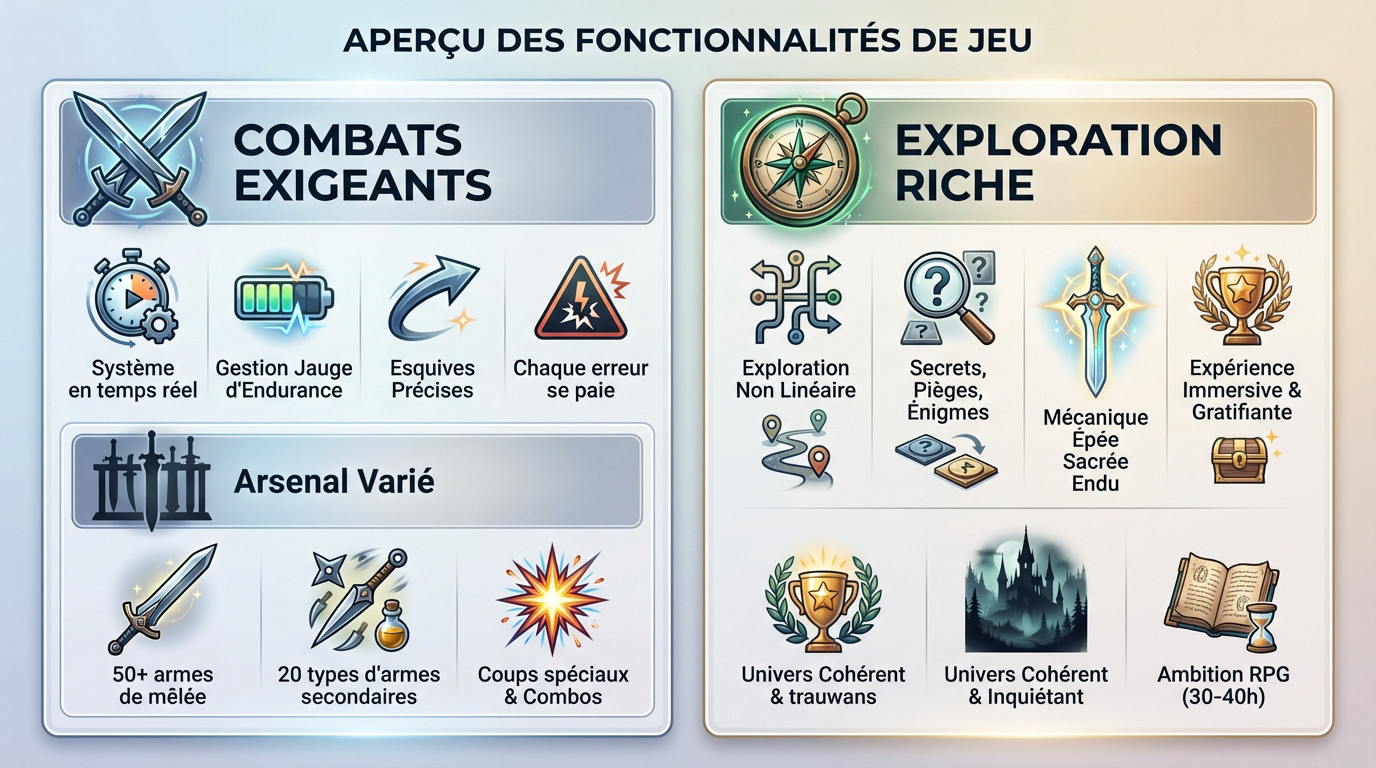 Aperçu des combats et de l'interface rétro de Queen's Domain