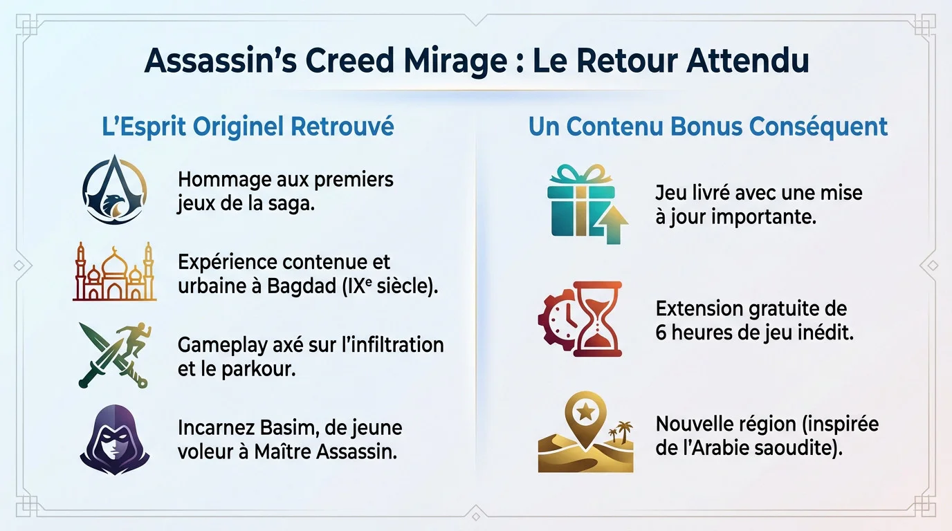 Assassin's Creed Mirage gameplay infiltration Bagdad dans les ruelles
