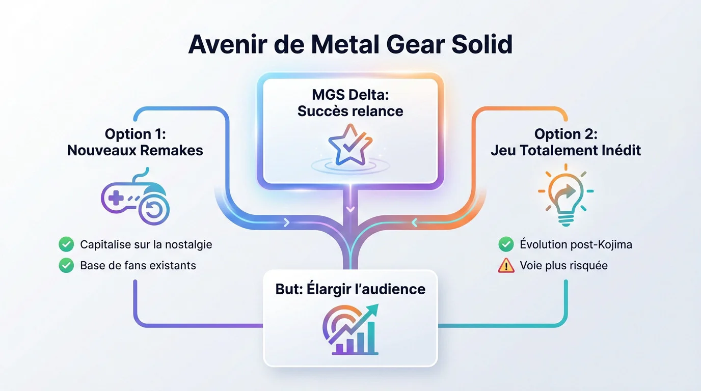 Illustration du dilemme stratégique de Konami pour l'avenir de la franchise Metal Gear Solid