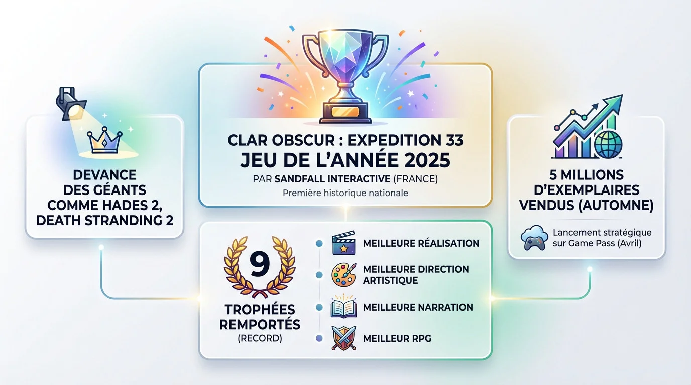 Victoire historique de Clair Obscur Expedition 33 aux Game Awards 2025