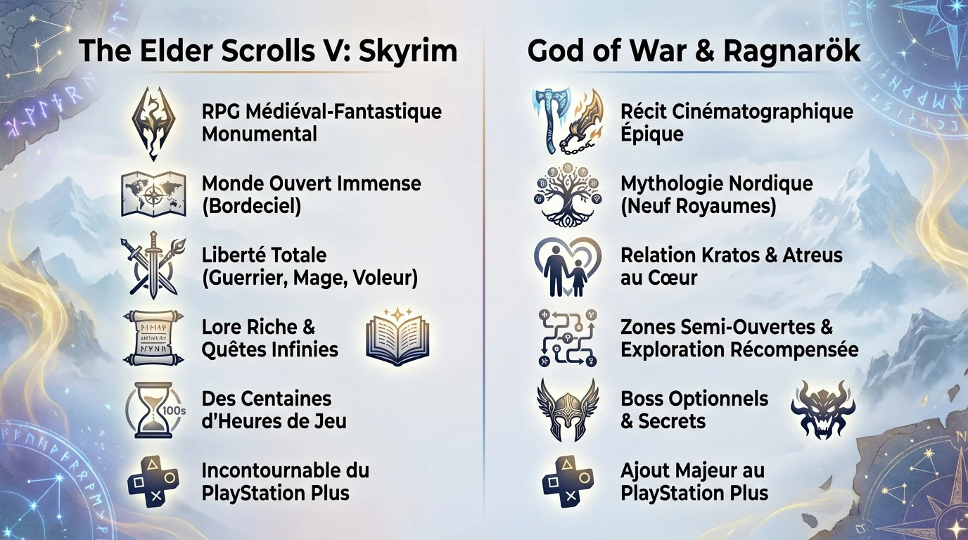 Comparaison entre l'univers de Skyrim et la mythologie nordique de God of War