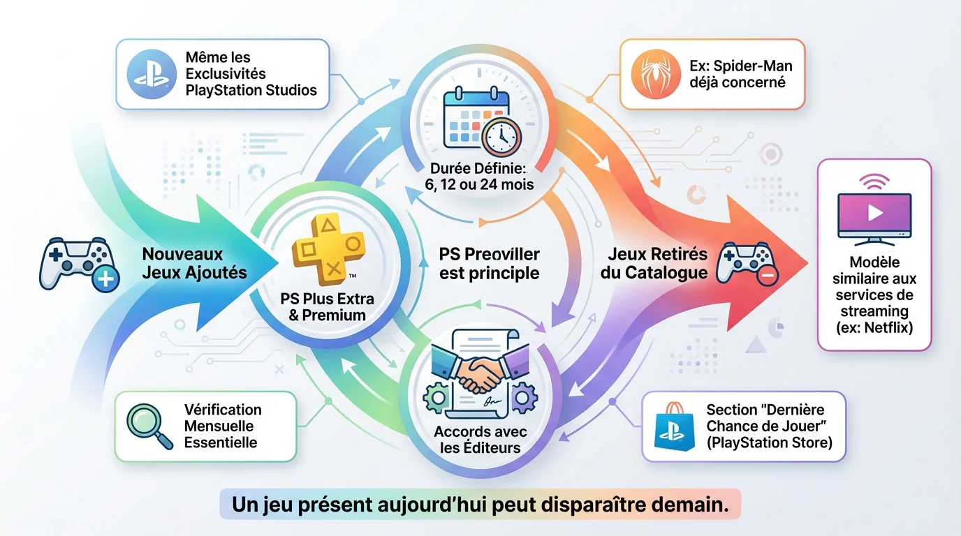 Rotation du catalogue PlayStation Plus Extra et Premium en janvier 2026 avec des jeux qui disparaissent