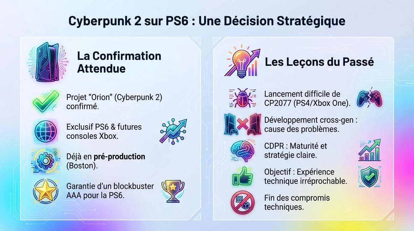 Cyberpunk 2 confirmé sur PS6 : une stratégie pour éviter les erreurs du passé