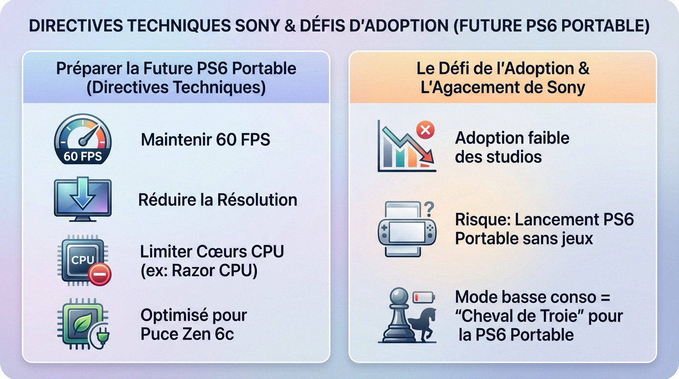 Directives techniques de Sony pour l'optimisation PS6 Portable et défis d'adoption par les studios