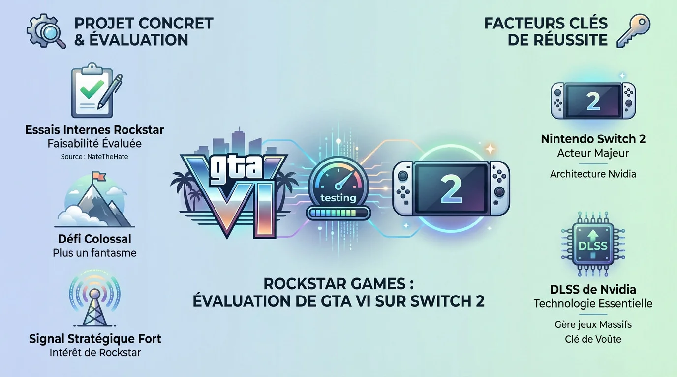 Evaluation technique du portage de GTA 6 sur la console Nintendo Switch 2 grâce au DLSS