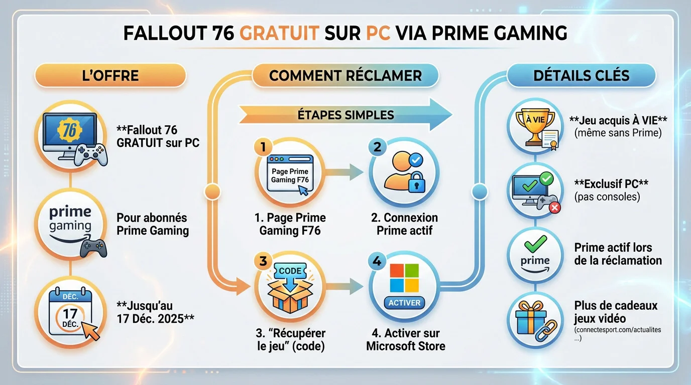 Illustration de Fallout 76 offert gratuitement sur PC via l'offre Prime Gaming