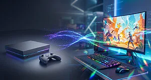 Équipement de jeu moderne avec écran coloré
