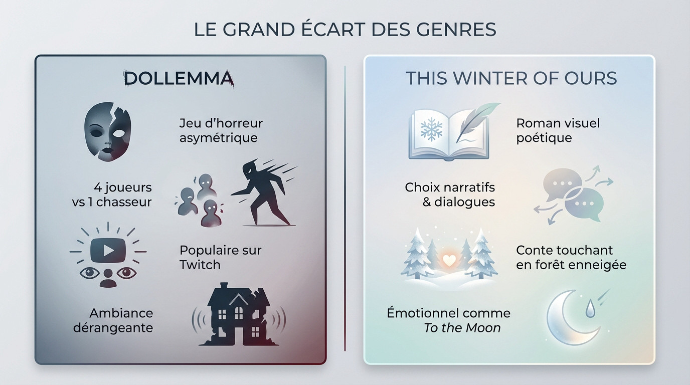 Contraste saisissant entre l'horreur de Dollemma et la douceur de This Winter of Ours