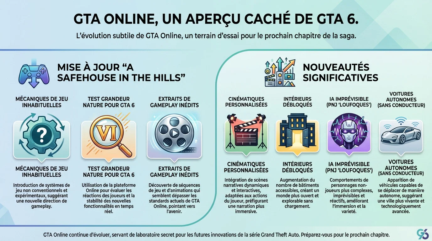 Analyse des nouvelles fonctionnalités de GTA Online qui préfigurent le gameplay de GTA 6