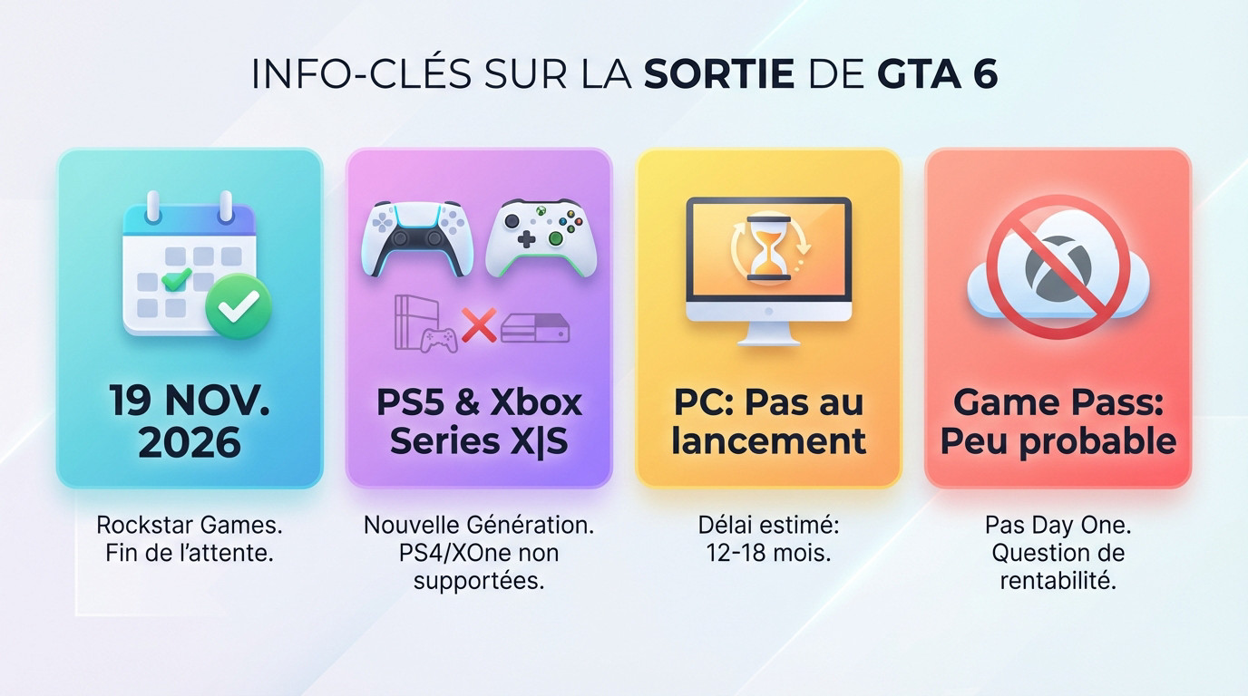 Aperçu des informations clés sur la date de sortie et les plateformes de GTA 6