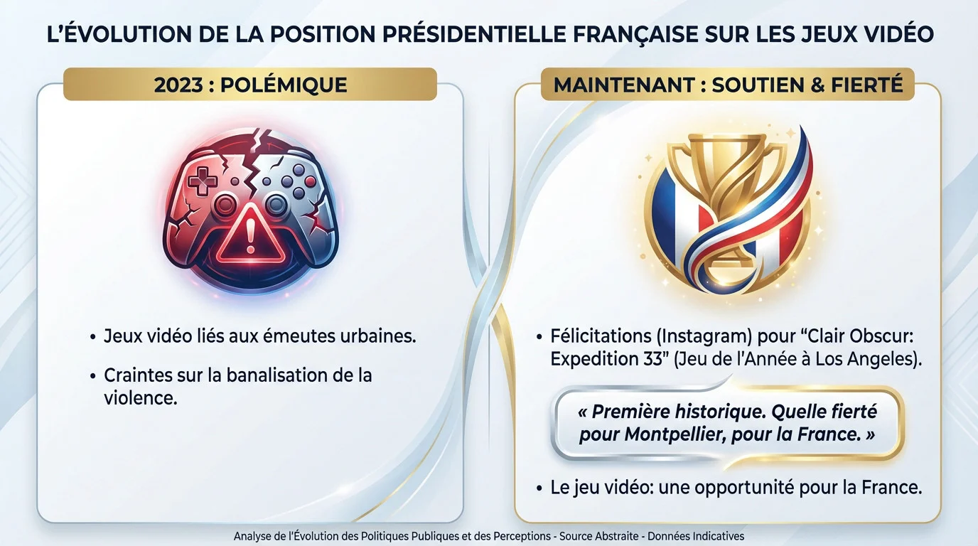 Emmanuel Macron félicite le studio Sandfall Interactive pour la victoire de Clair Obscur aux Game Awards