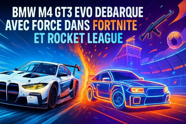 la bmw m4 gt3 evo fait son entrée spectaculaire dans fortnite et rocket league : de la course virtuelle à l'action en jeu ! découvrez l'arrivée impressionnante de la bmw m4 gt3 evo dans fortnite et rocket league, alliant course virtuelle et action intense en jeu pour une expérience unique.
