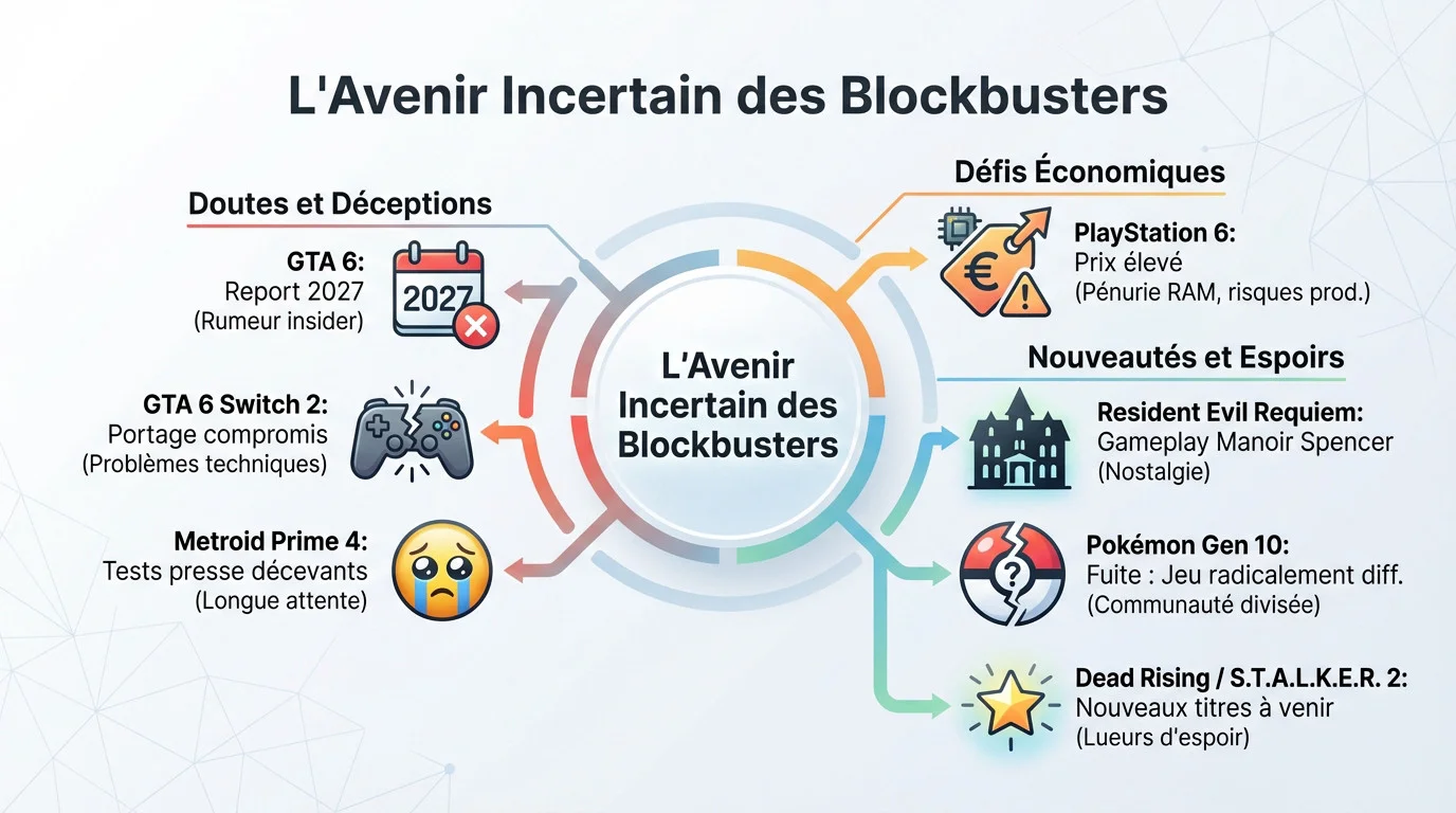 Illustration du futur incertain des blockbusters vidéoludiques