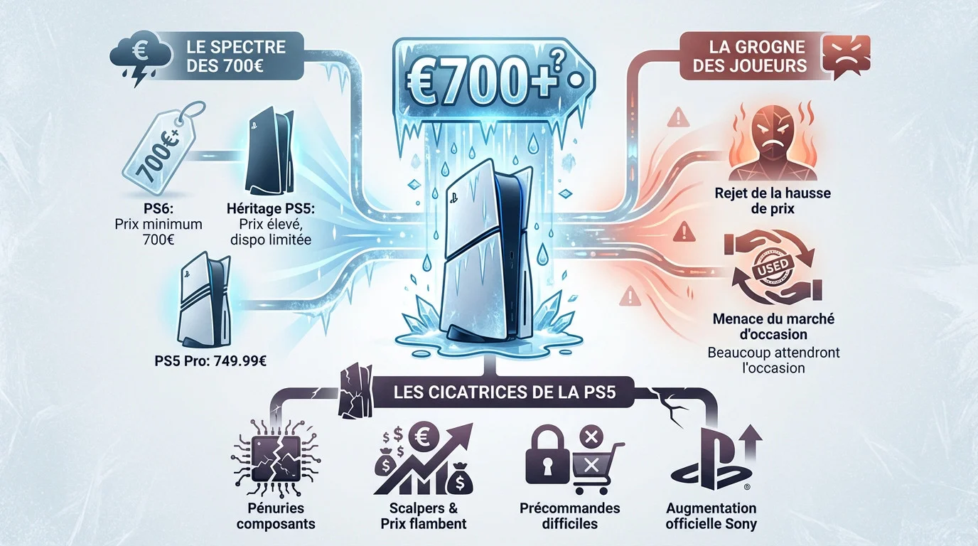 Joueur déçu devant l'annonce du prix élevé de la PlayStation 6