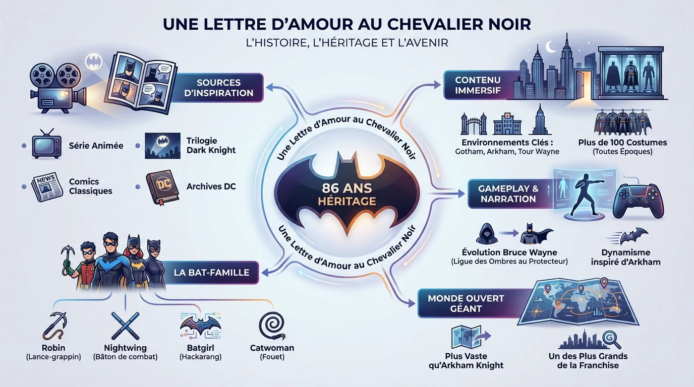 Lego Batman Legacy of the Dark Knight hommage jeux vidéo et comics