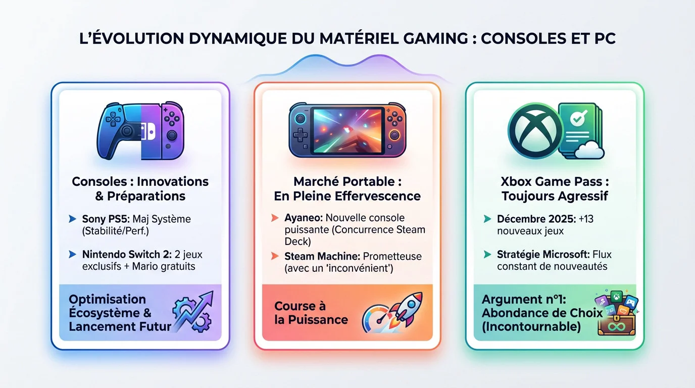 Évolution du matériel gaming avec consoles et PC