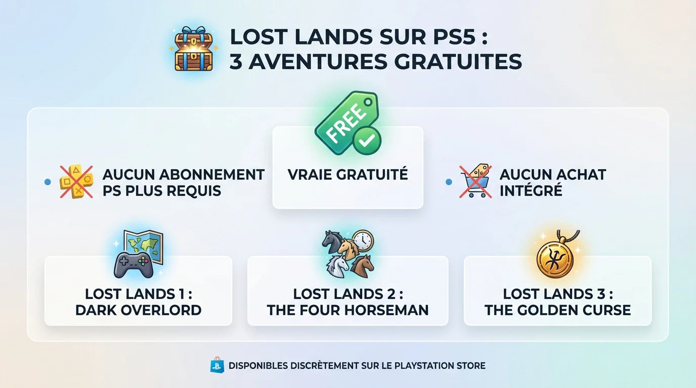 Aperçu des trois jeux Lost Lands disponibles gratuitement sur PlayStation 5