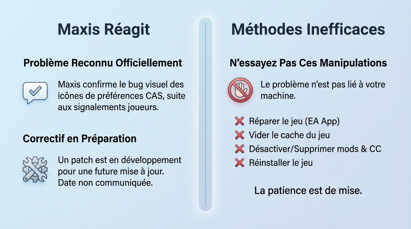 Maxis réagit officiellement au bug des icônes de préférences amoureuses dans Les Sims 4