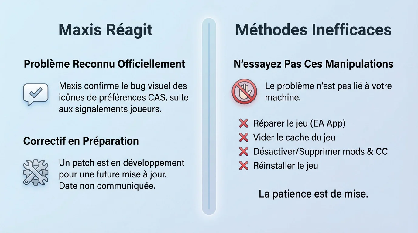Maxis réagit officiellement au bug des icônes de préférences amoureuses dans Les Sims 4