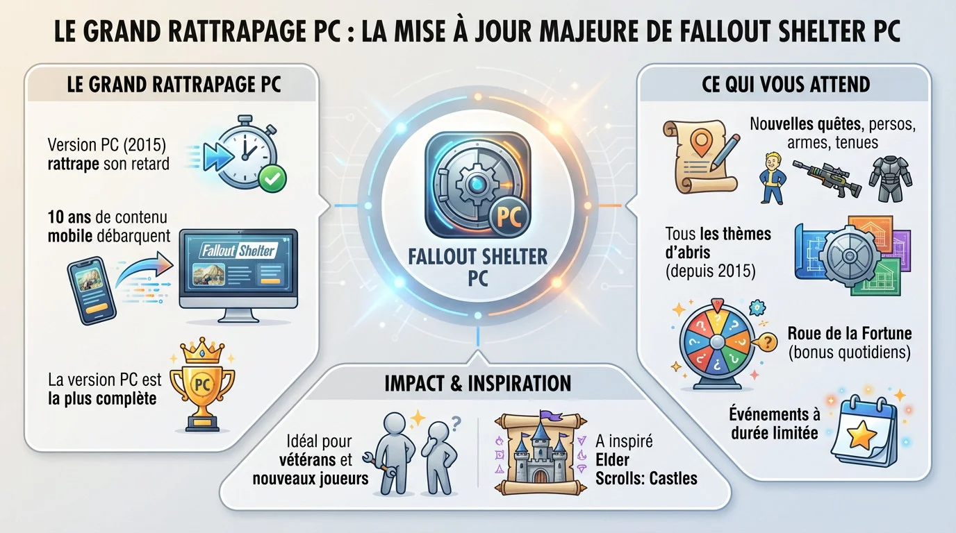 Mise à jour majeure Fallout Shelter PC : contenu série TV et nouveautés mobiles