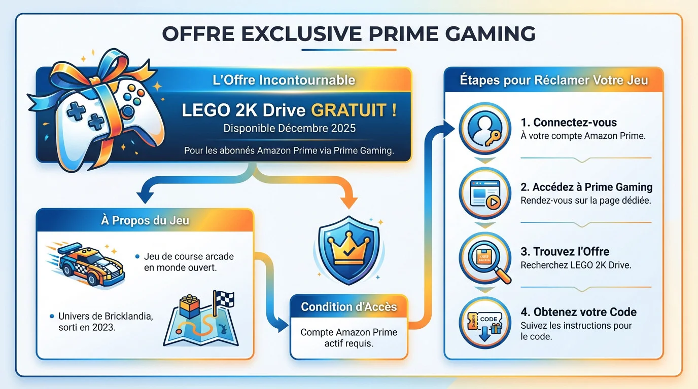 Aperçu du jeu de course LEGO 2K Drive offert sur Prime Gaming