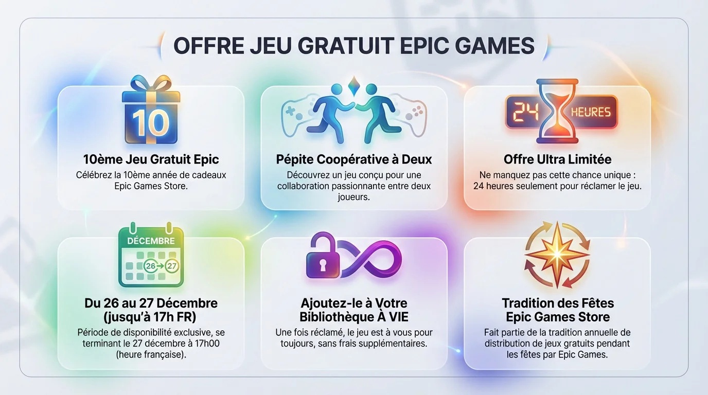 Offre limitée jeu coopératif mystère sur Epic Games Store pour Noël