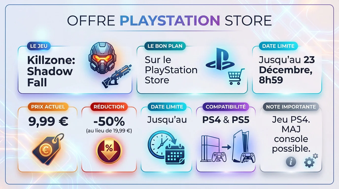 Promotion Killzone Shadow Fall sur le PlayStation Store