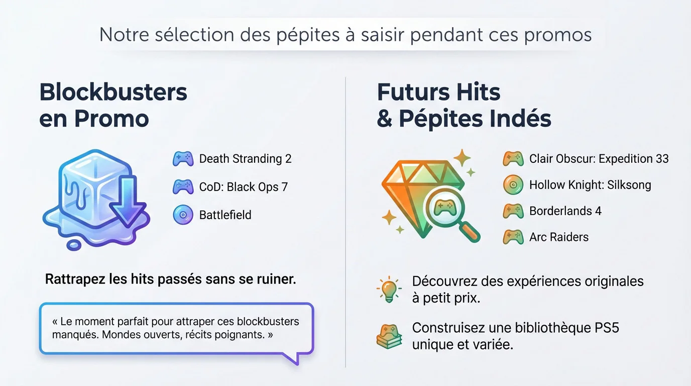 Sélection de jeux PS5 en promotion pour les soldes de fin d'année