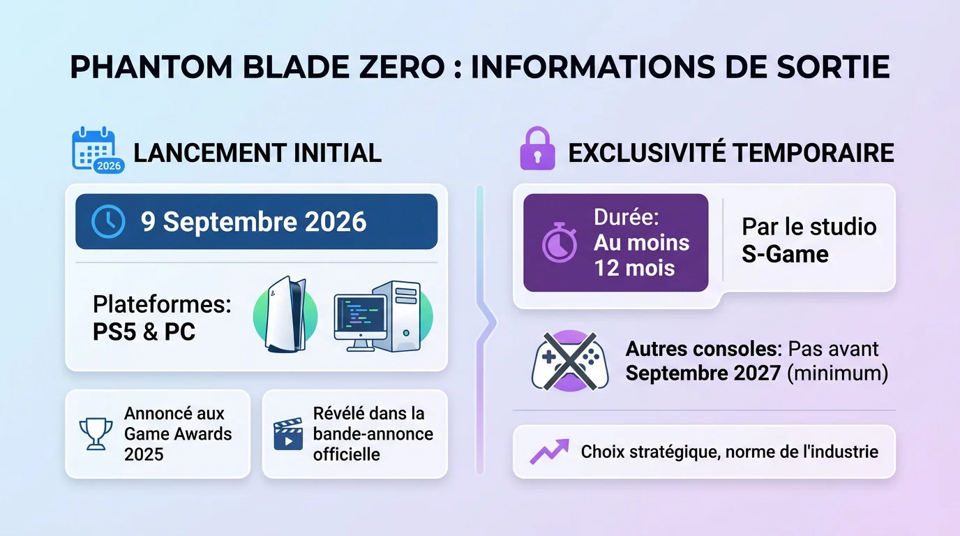 Phantom Blade Zero date de sortie et exclusivité PS5 PC