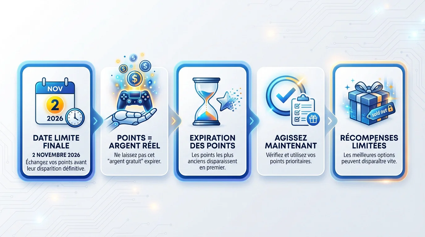 Date limite échange points PlayStation Stars avant fermeture
