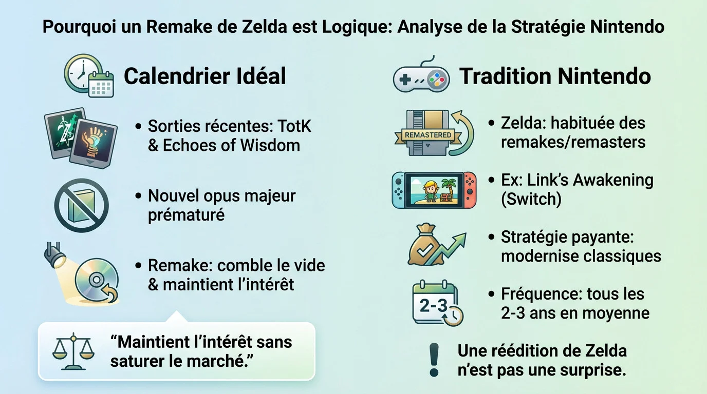 Analyse de la probabilité d'un remake de Zelda face aux sorties récentes