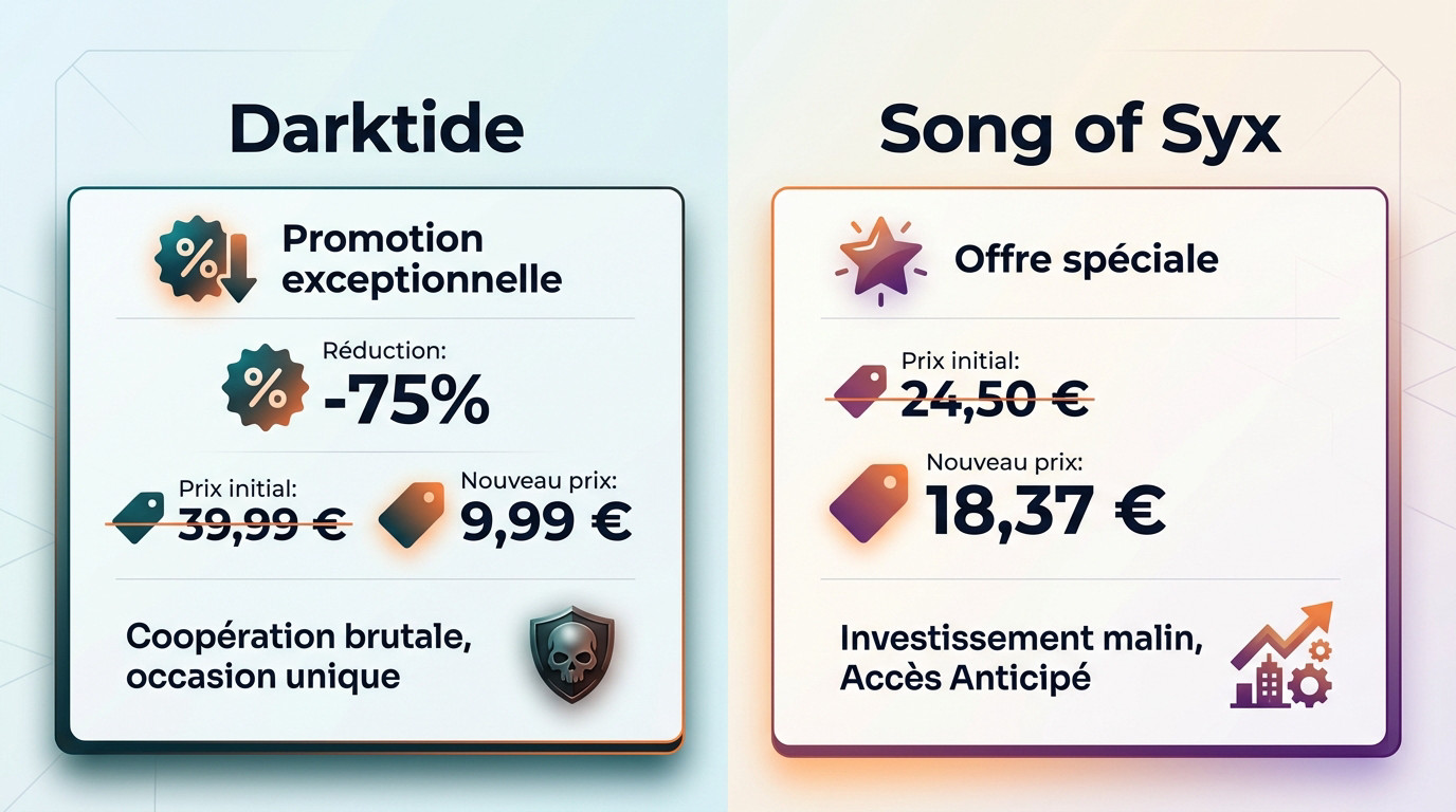 Promotion Steam Darktide et Song of Syx décembre 2025
