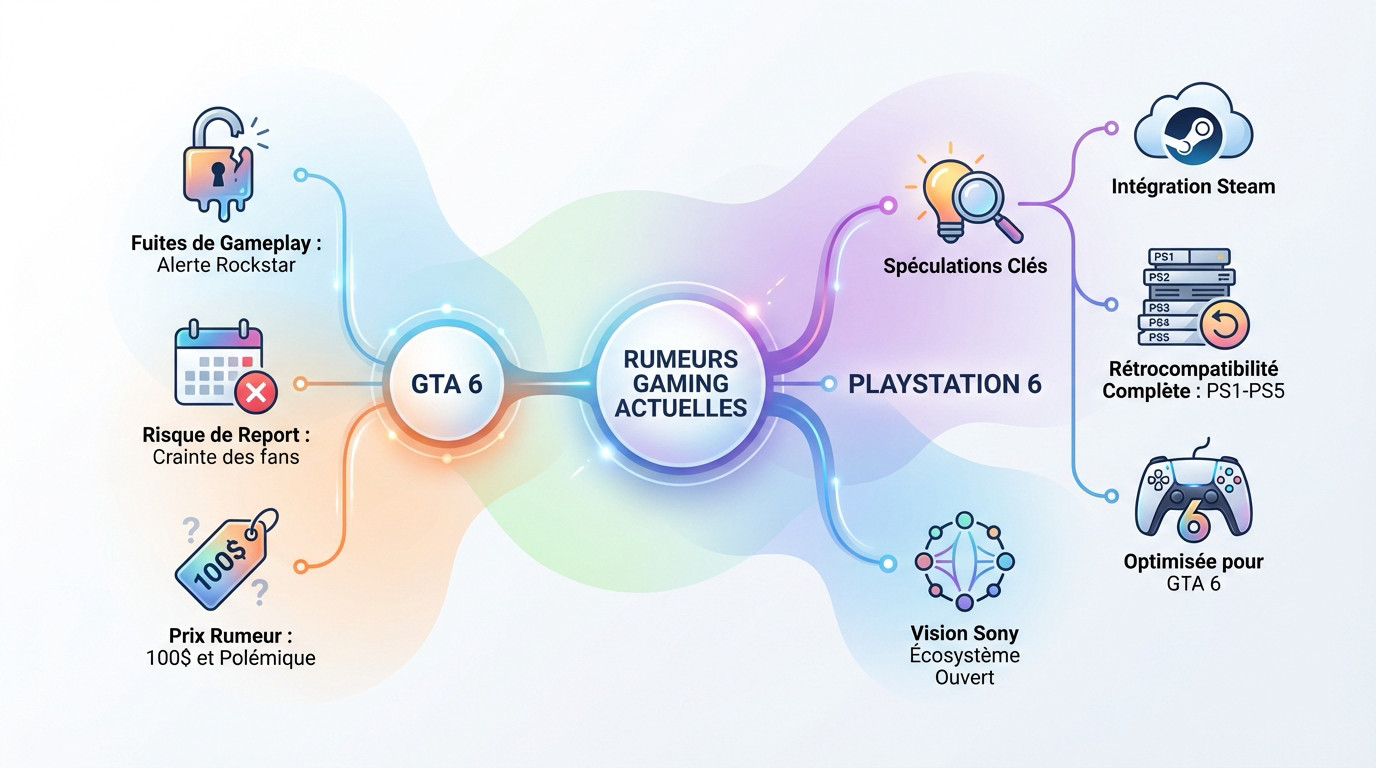 Rumeurs gaming actuelles concernant GTA 6 et la future PlayStation 6