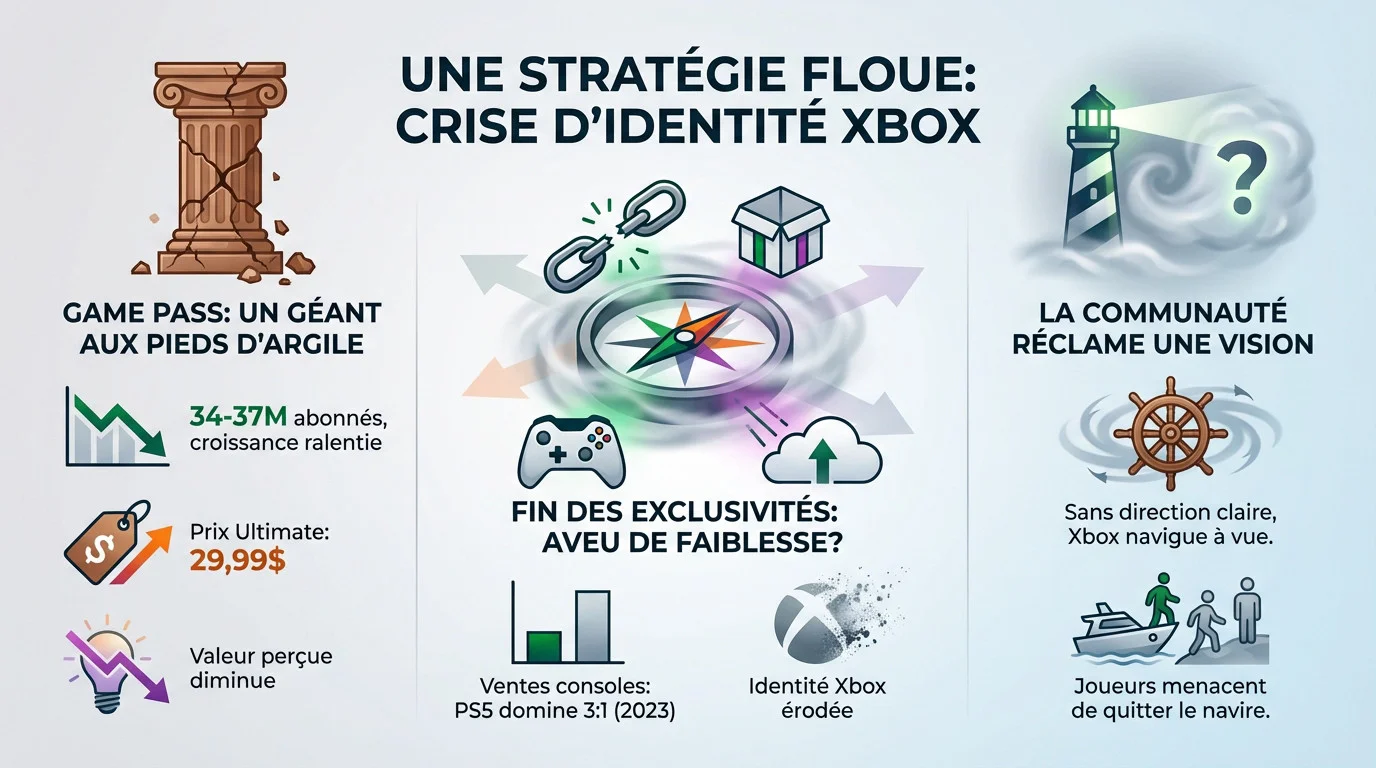 Illustration de la crise d'identité de la marque Xbox et sa stratégie floue