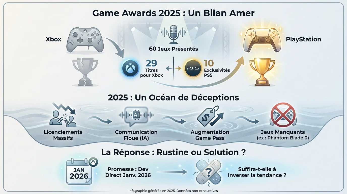 Bilan amer pour Xbox en 2025 : déceptions aux Game Awards et incertitudes pour l'avenir