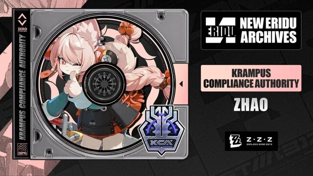 zenless zone zero : fuite choc du combat de zhao Personnage animé avec des cheveux roses et gants.