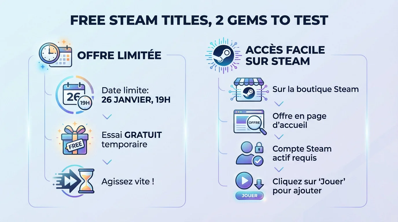 Jeux No Rest for the Wicked et Pax Dei gratuits sur Steam