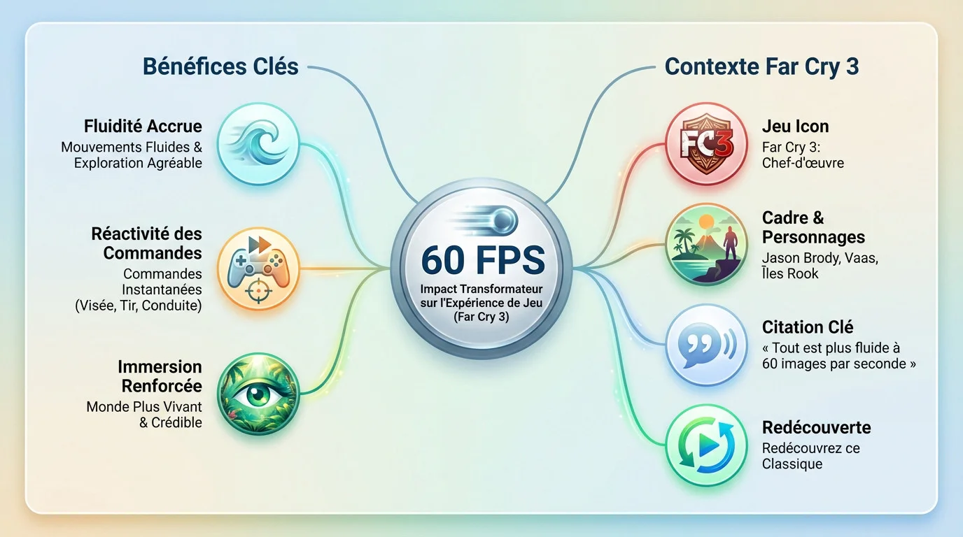 Comparaison visuelle de la fluidité Far Cry 3 à 60 fps sur PS5 et Xbox Series