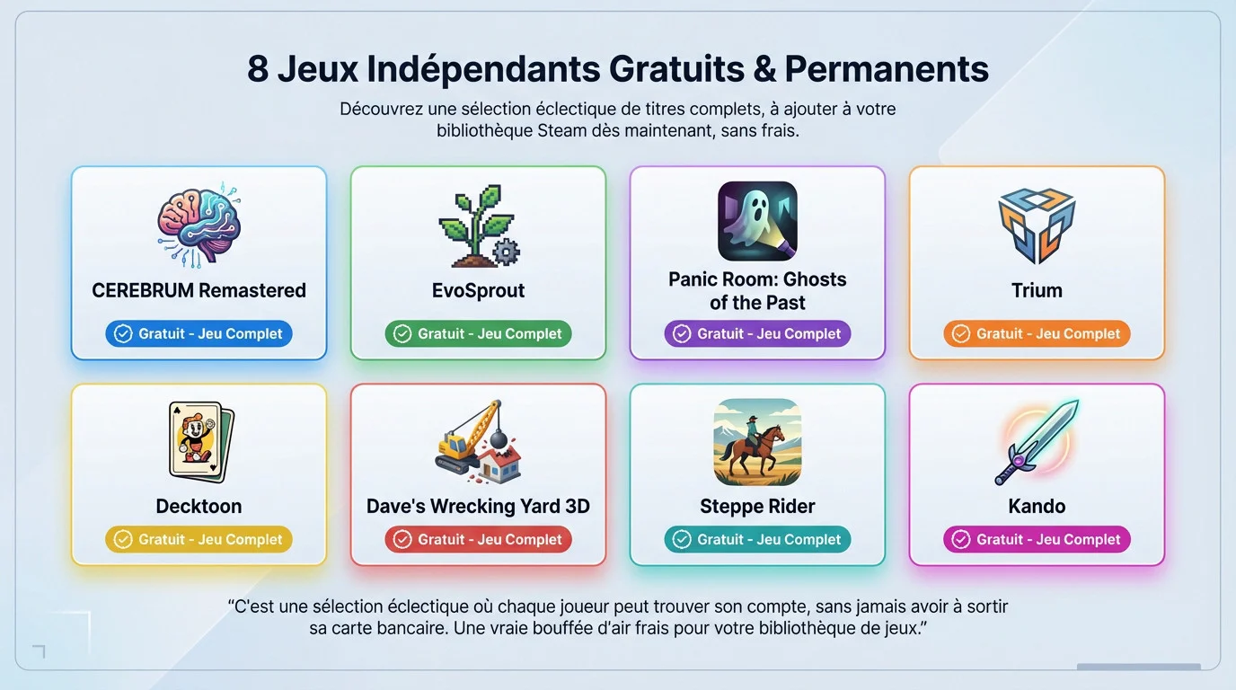 Sélection de 8 jeux indépendants gratuits et complets disponibles sur Steam